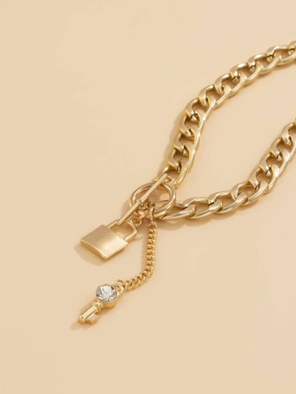Naszyjnik Rhinestone Lock