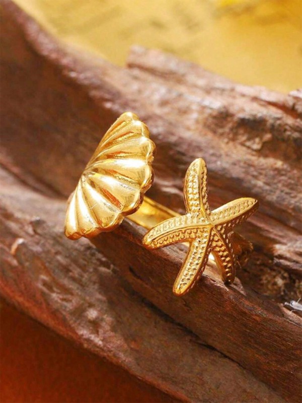 Pierścionek Starfish &amp; Shell