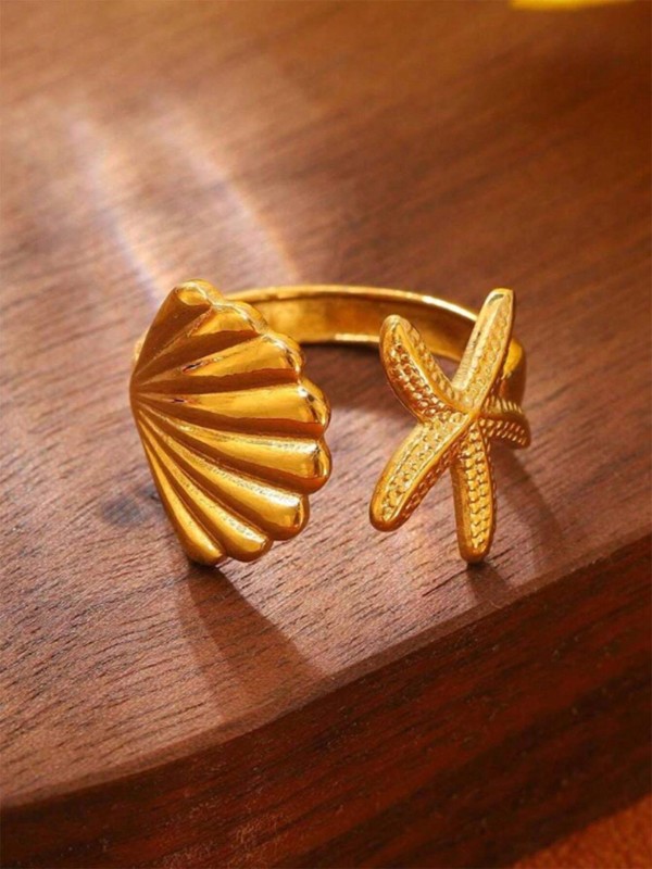 Pierścionek Starfish &amp; Shell