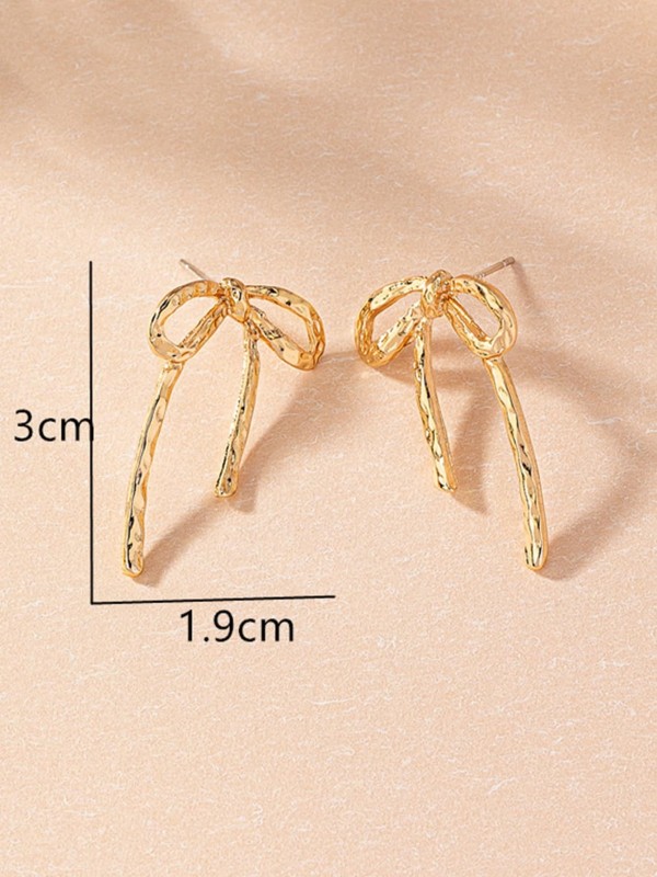Kolczyki Gold Bow