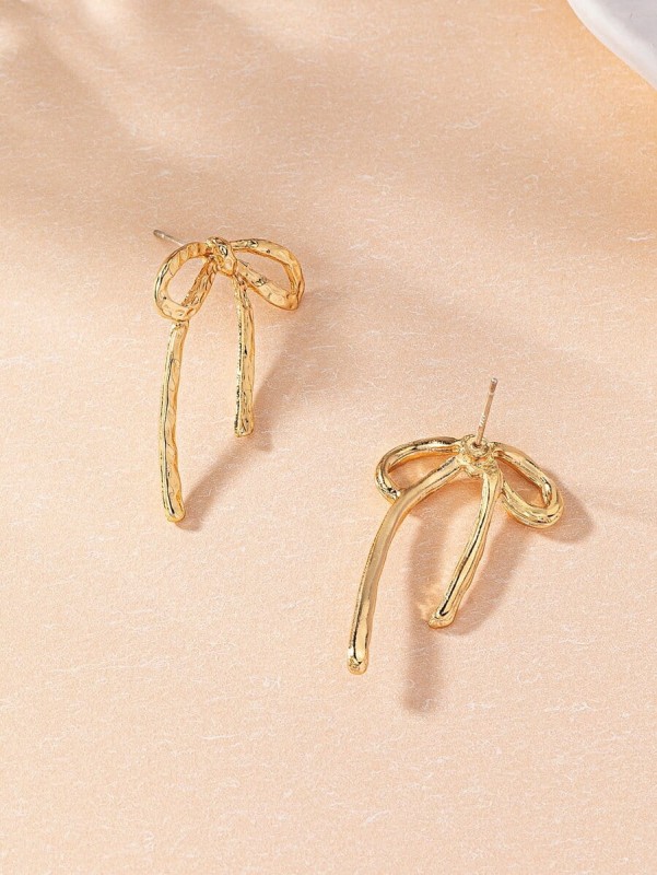 Kolczyki Gold Bow