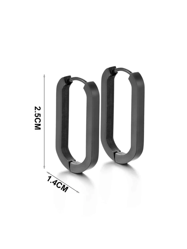 Kolczyki Black Hoop