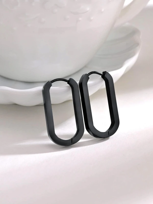 Kolczyki Black Hoop