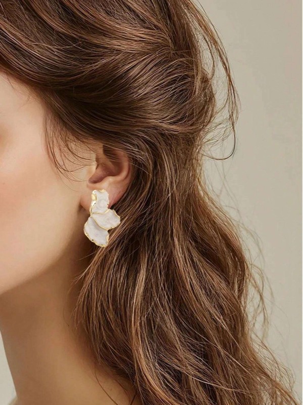 Kolczyki Marble Flower