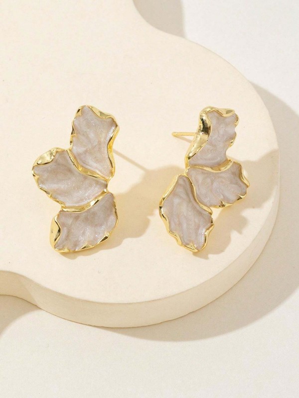 Kolczyki Marble Flower