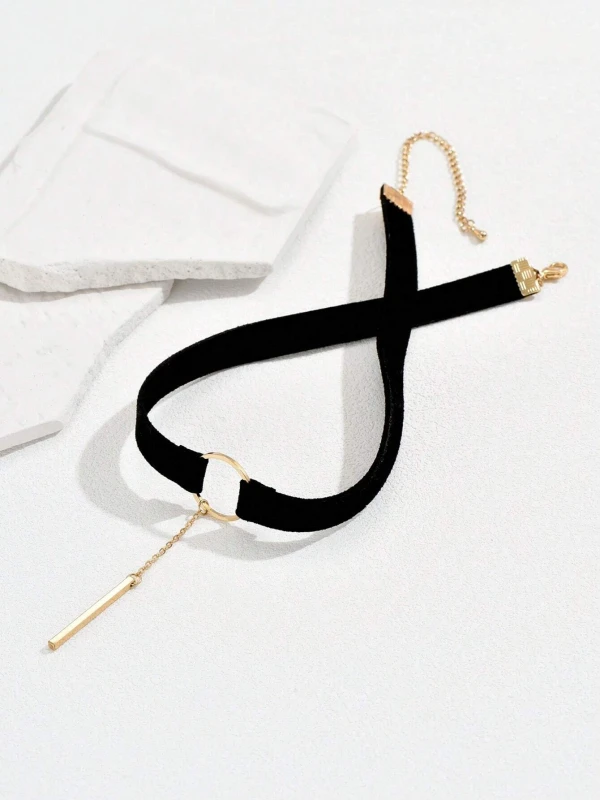 Choker Suede Pendant