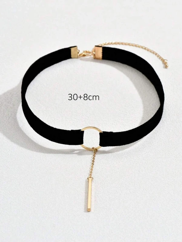 Choker Suede Pendant