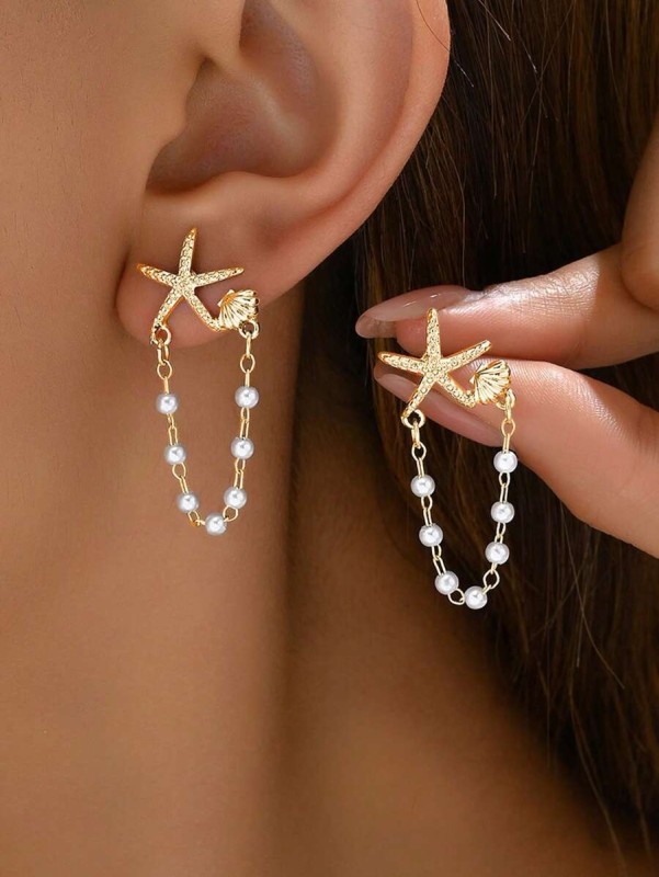 Kolczyki Shell &amp; Pearl