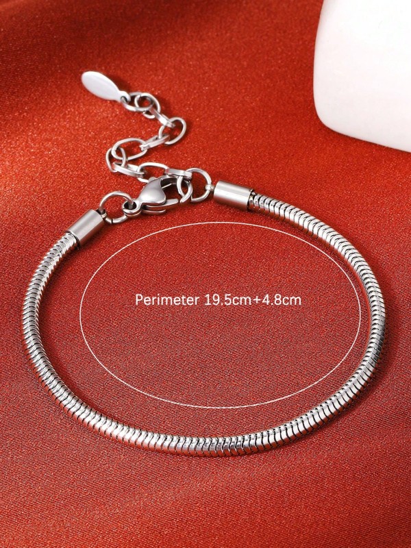 Srebrna bransoletka typu snake chain z gładkim, elastycznym splotem i regulowanym zapięciem (5).webp
