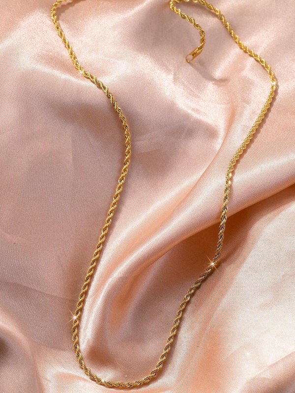 Złoty naszyjnik łańcuszek o splocie rope chain na cienkim łańcuszku (4).webp
