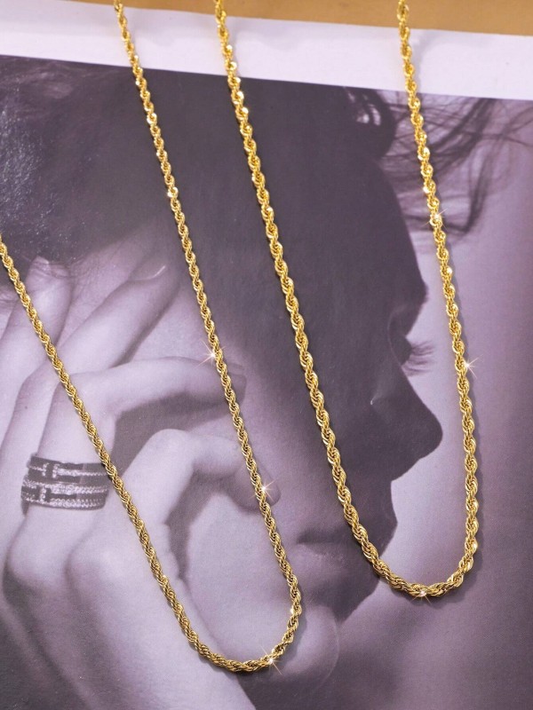 Złoty naszyjnik łańcuszek o splocie rope chain na cienkim łańcuszku (3).webp