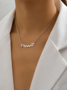 Naszyjnik srebrny Mama Heart