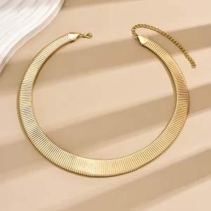 Naszyjnik Golden Collar złoty szeroki