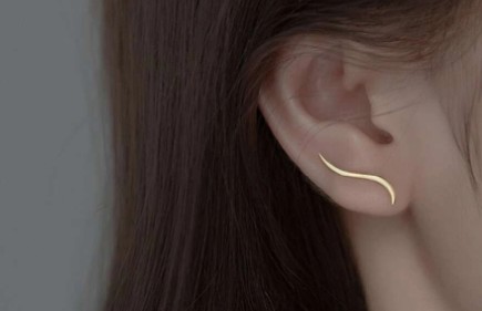 Kolczyki upper lobe Zlote Esy